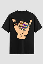 Camiseta Oversized Suedine Jiu-Jitsu  Hang Loose faixas