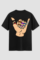 Camiseta Oversized Suedine Jiu-Jitsu  Hang Loose faixas
