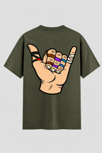 Camiseta Oversized Suedine Jiu-Jitsu  Hang Loose faixas