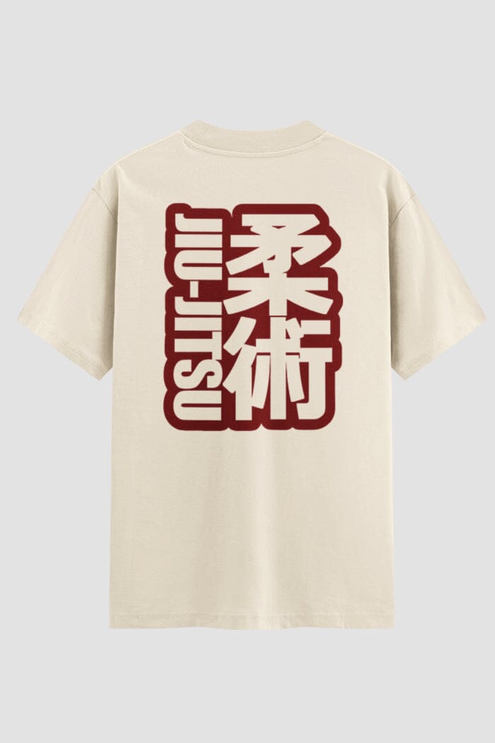 Camiseta Oversized Jiu-Jitsu Heavy Impact Oversized jiu-jitsu OnFight P Off White Masculino