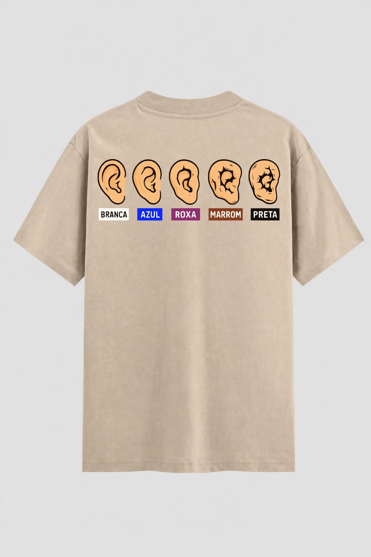 Camiseta Oversized Suedine Jiu-Jitsu  Orelha e Evolução
