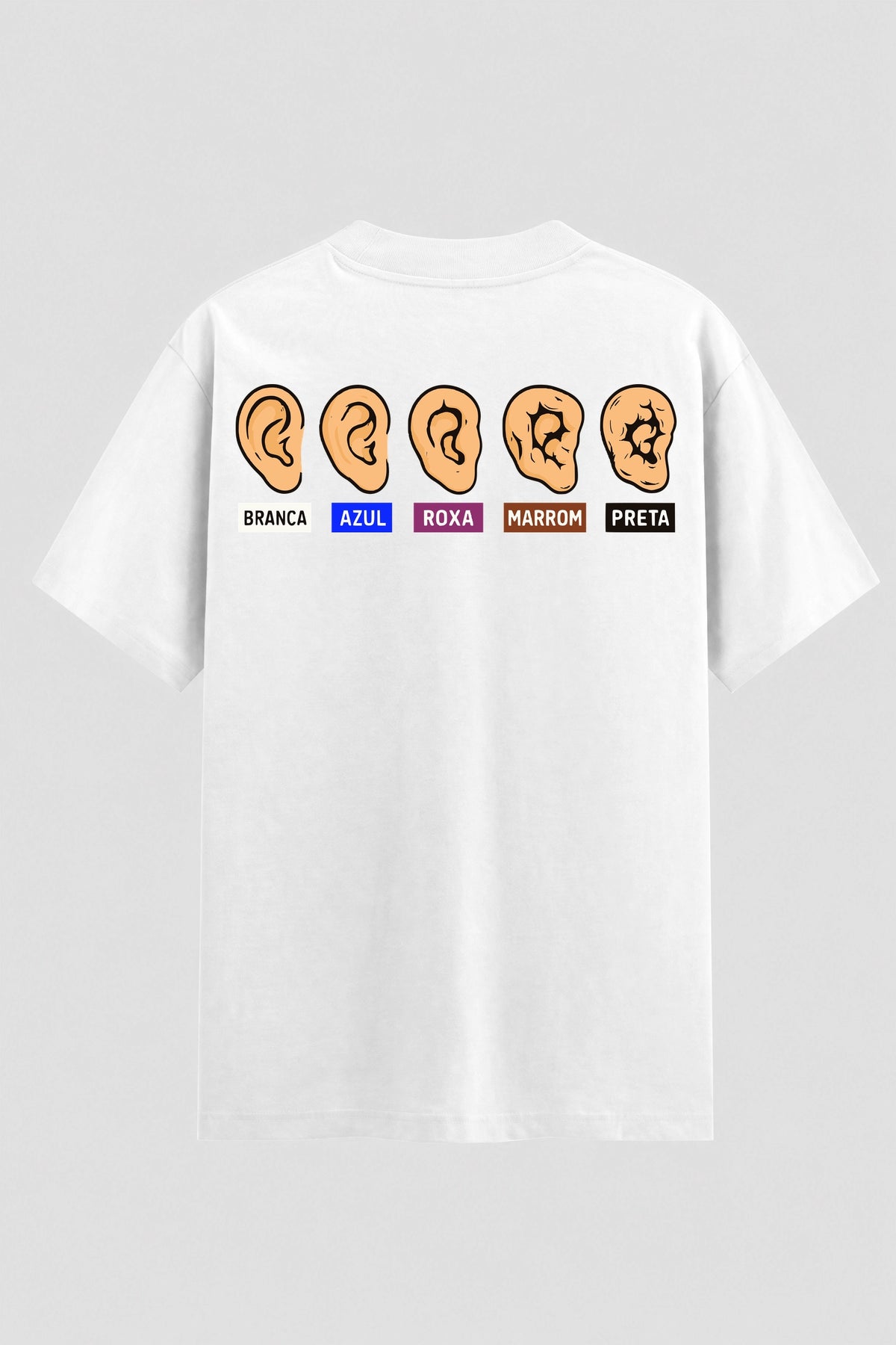 Camiseta Oversized Suedine Jiu-Jitsu  Orelha e Evolução
