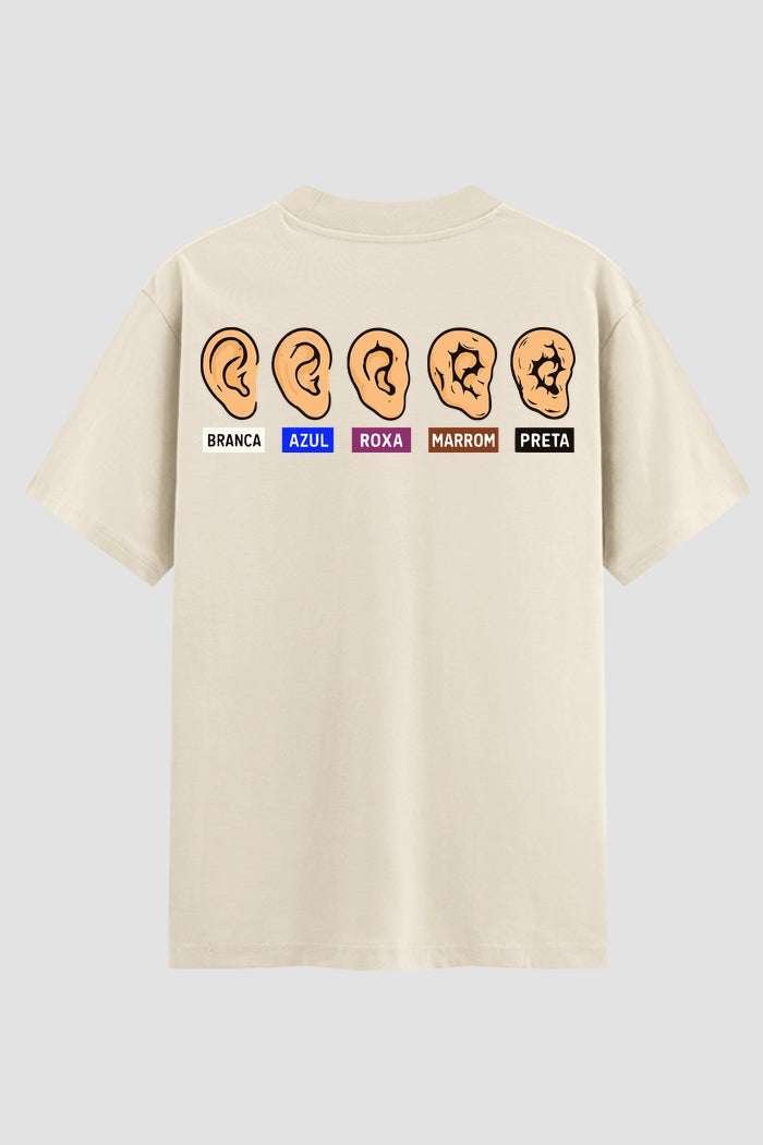 Camiseta Oversized Suedine Jiu-Jitsu  Orelha e Evolução