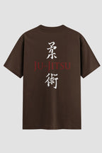 Camiseta Oversized Jiu-Jitsu Origins Oversized jiu-jitsu OnFight P Chocolate Masculino