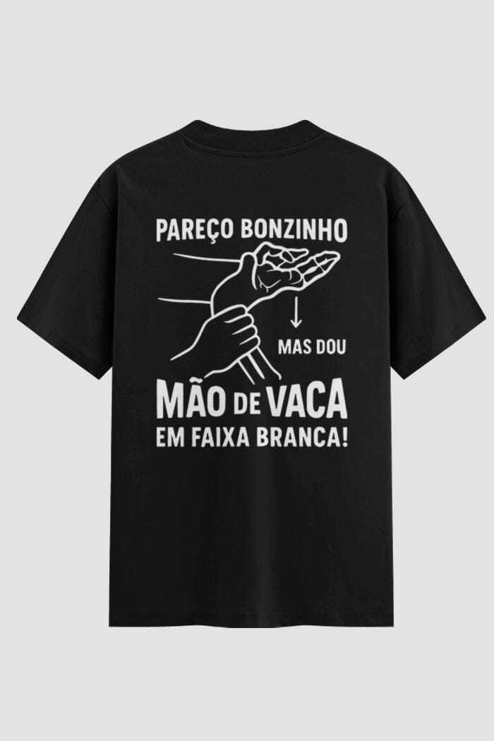 Camiseta Oversized Suedine Jiu-Jitsu pareço bonzinho modelo 1