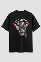 Camiseta Oversized Suedine Jiu-Jitsu Skull