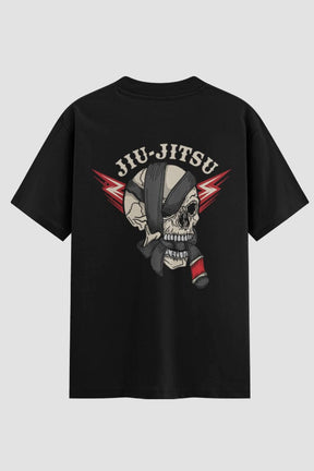 Camiseta Oversized Jiu-Jitsu Skull Oversized jiu-jitsu OnFight P Preto Masculino