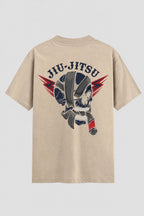 Camiseta Oversized Suedine Jiu-Jitsu Skull