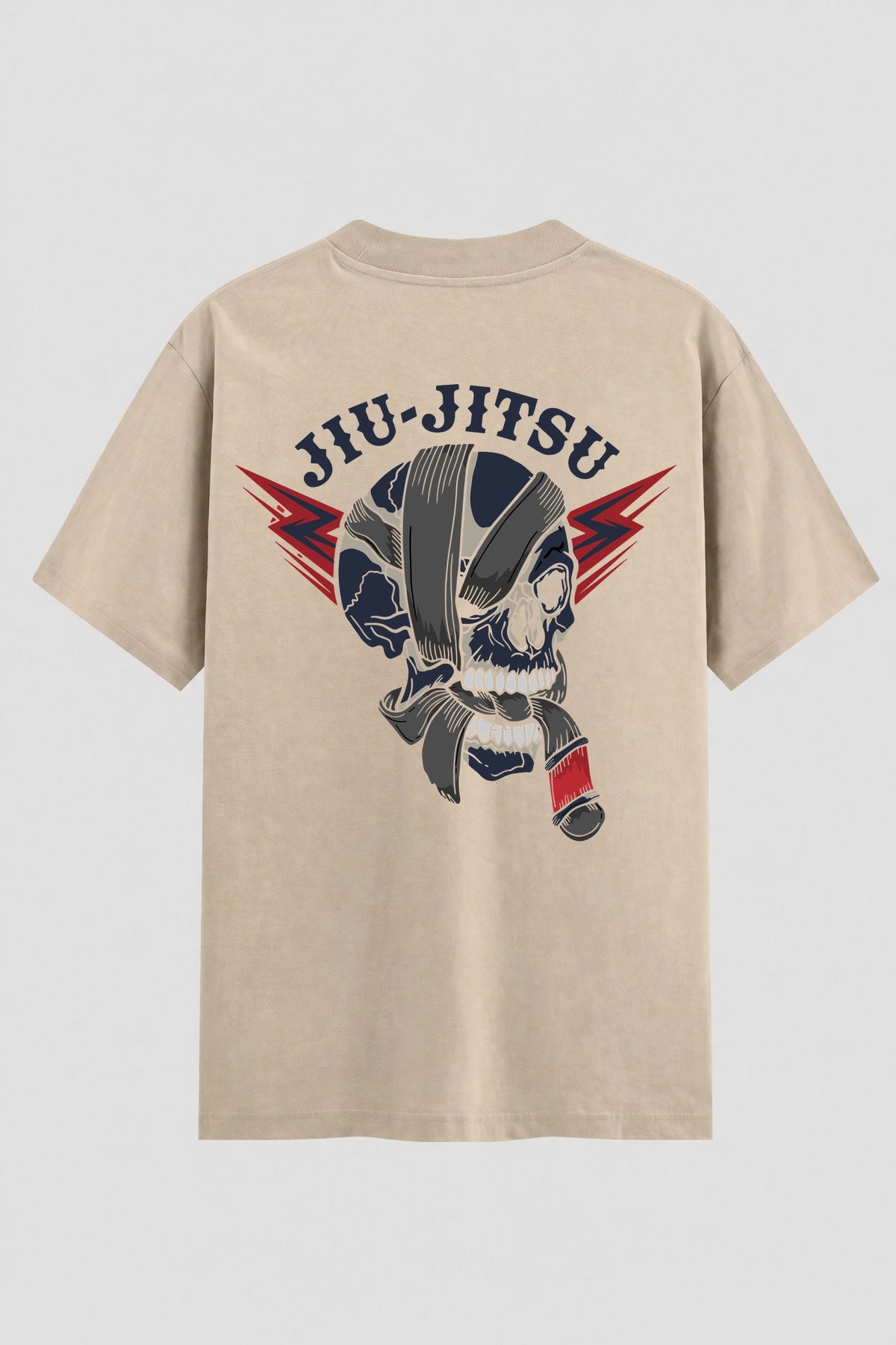 Camiseta Oversized Suedine Jiu-Jitsu Skull