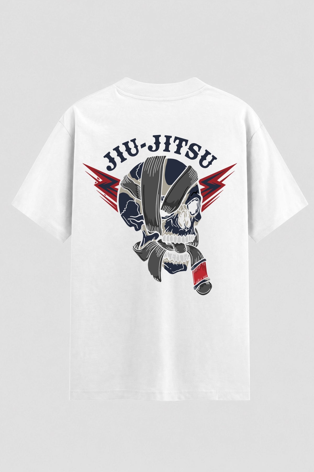 Camiseta Oversized Suedine Jiu-Jitsu Skull