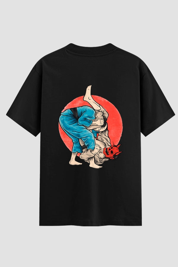 Camiseta Oversized Suedine Jiu-Jitsu Submission Mode