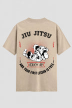Camiseta Oversized Suedine Jiu-Jitsu Touch me your lesson is free