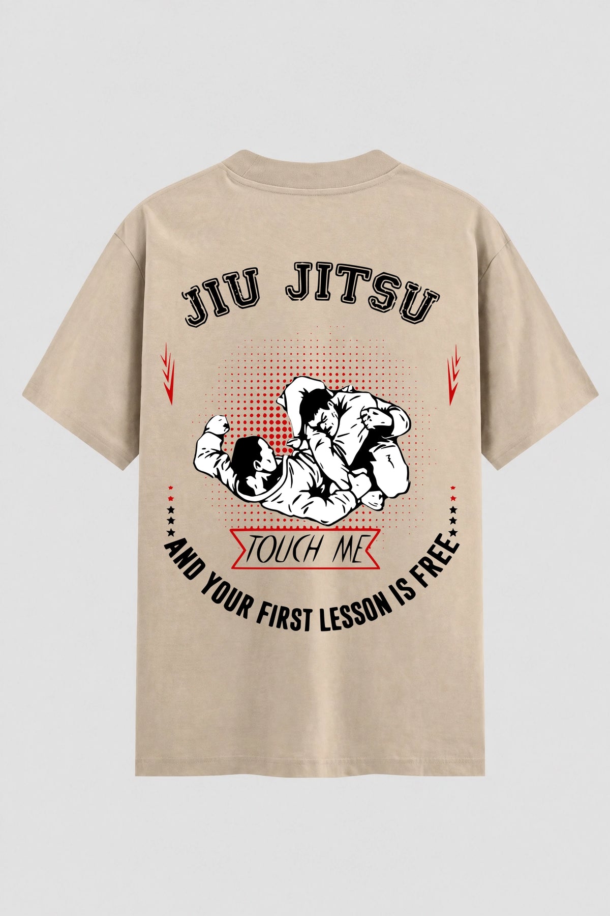 Camiseta Oversized Suedine Jiu-Jitsu Touch me your lesson is free