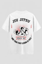 Camiseta Oversized Suedine Jiu-Jitsu Touch me your lesson is free