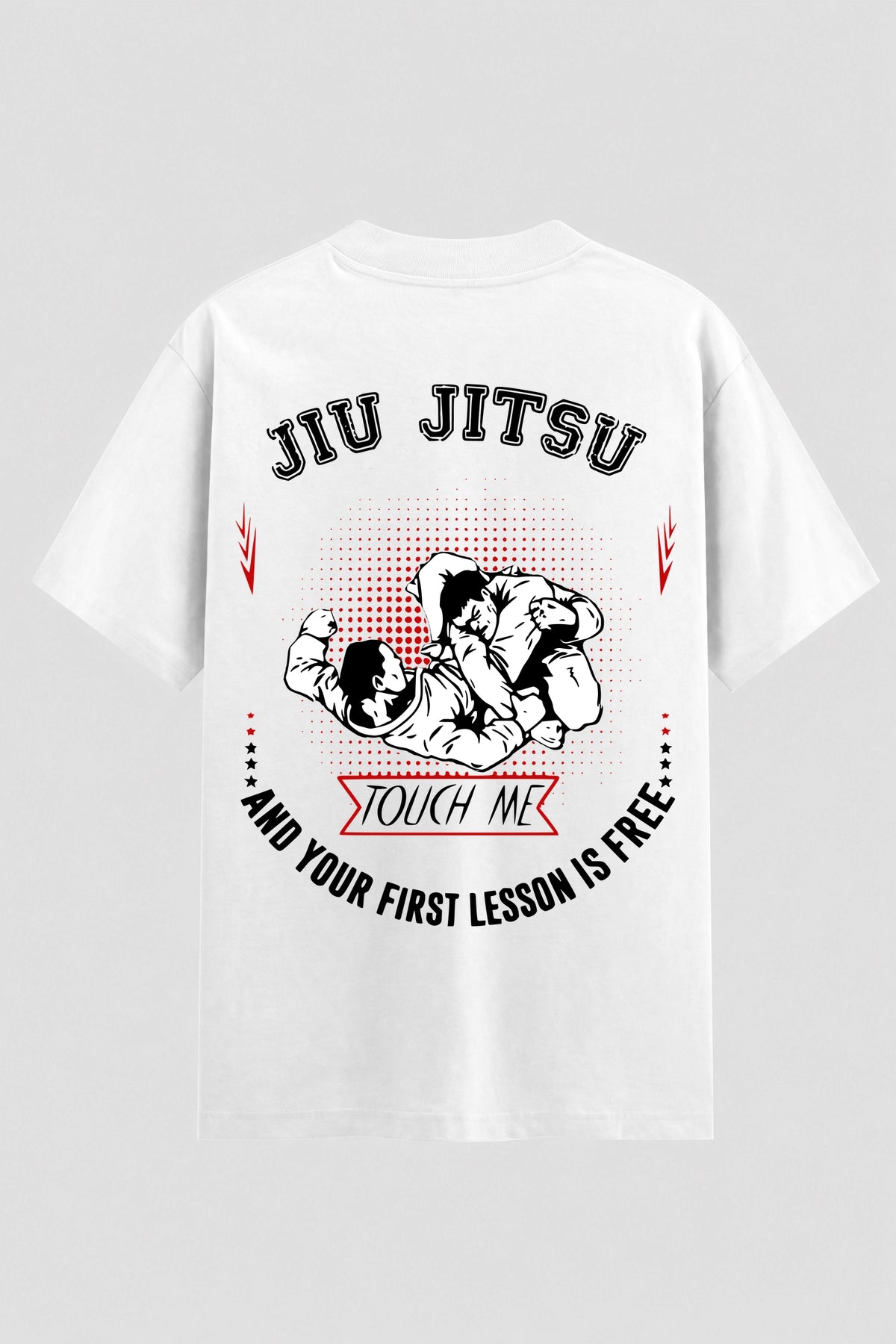 Camiseta Oversized Suedine Jiu-Jitsu Touch me your lesson is free