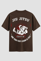 Camiseta Oversized Suedine Jiu-Jitsu Touch me your lesson is free
