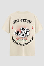 Camiseta Oversized Suedine Jiu-Jitsu Touch me your lesson is free