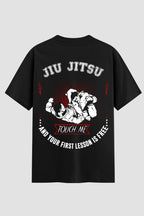 Camiseta Oversized Suedine Jiu-Jitsu Touch me your lesson is free