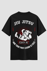 Camiseta Oversized Suedine Jiu-Jitsu Touch me your lesson is free