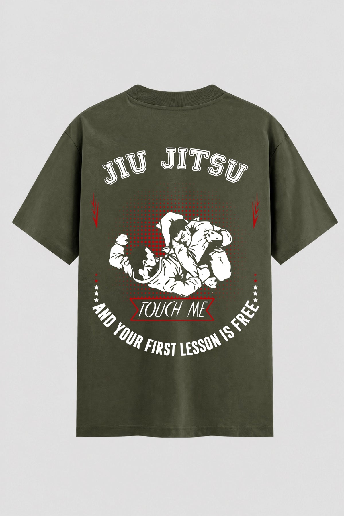 Camiseta Oversized Suedine Jiu-Jitsu Touch me your lesson is free