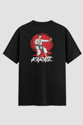 Camiseta Oversized Karate Arte Marcial Karate Oversizeds Karate OnFight P Preto Masculino