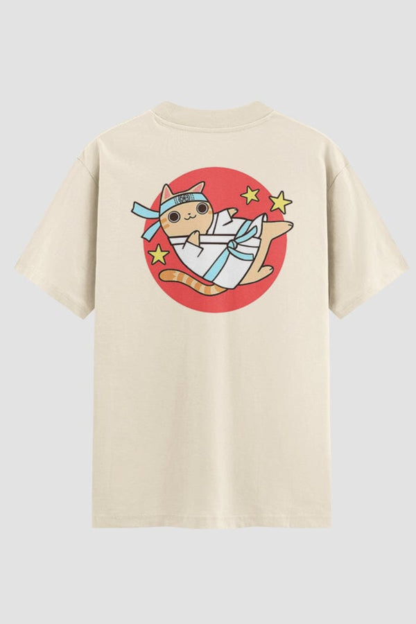 Camiseta Oversized Suedine Karate - Karate Cat