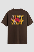 Camiseta Oversized Karate Ramen Killer Drip Oversizeds Karate OnFight P Chocolate Masculino