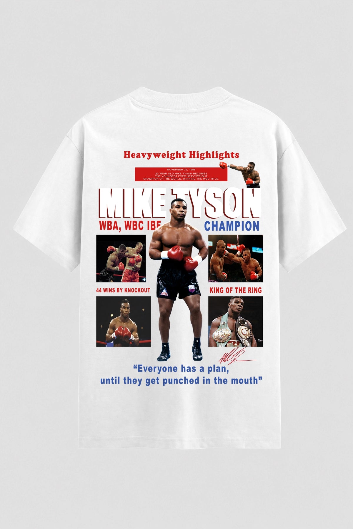 Camiseta Oversized Suedine Boxe king of the ring