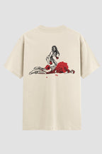 Camiseta Oversized Knockout Girl Onfight Oversized Boxe OnFight P Off White Masculino