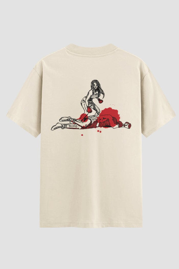 Camiseta Oversized Suedine Knockout Girl Onfight