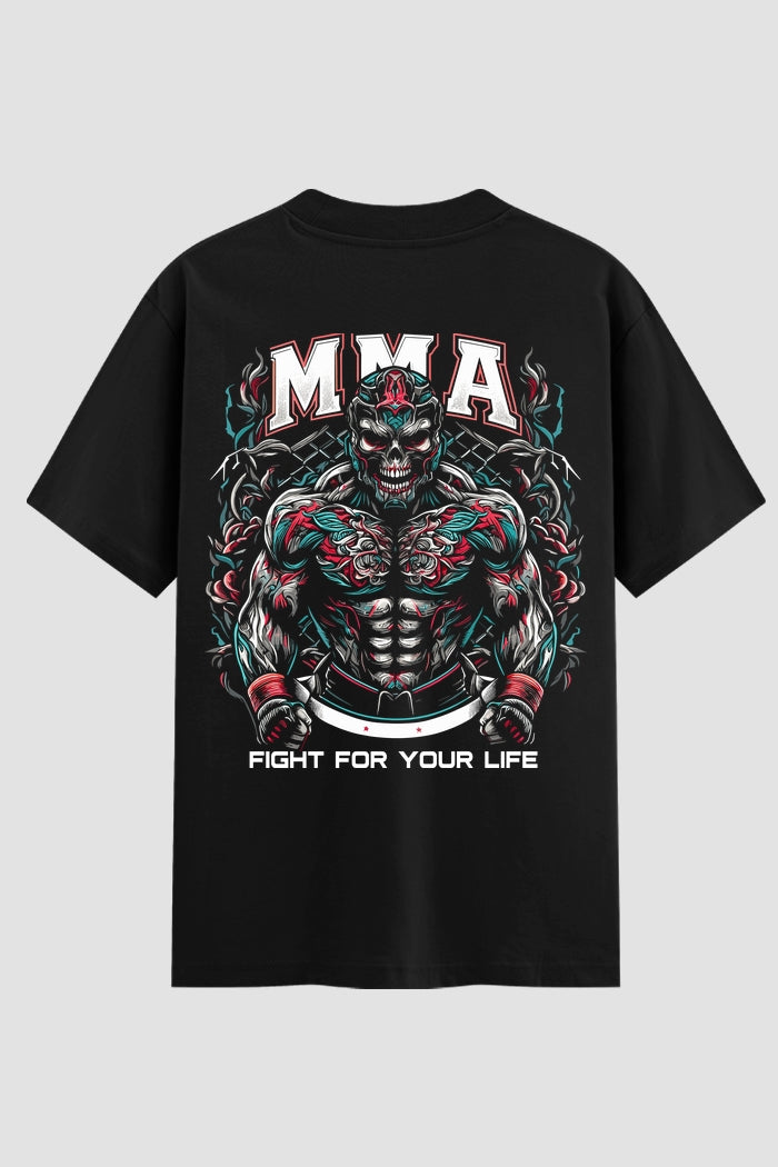 Camiseta Oversized Suedine MMA Fight For Your Life – Onfight