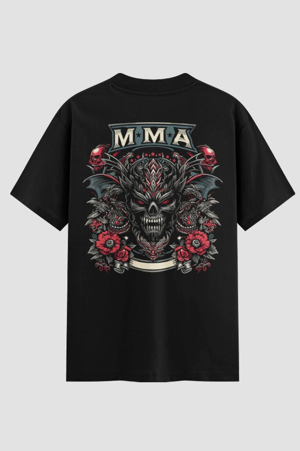 Camiseta Oversized MMA Skull Warrior – Onfight