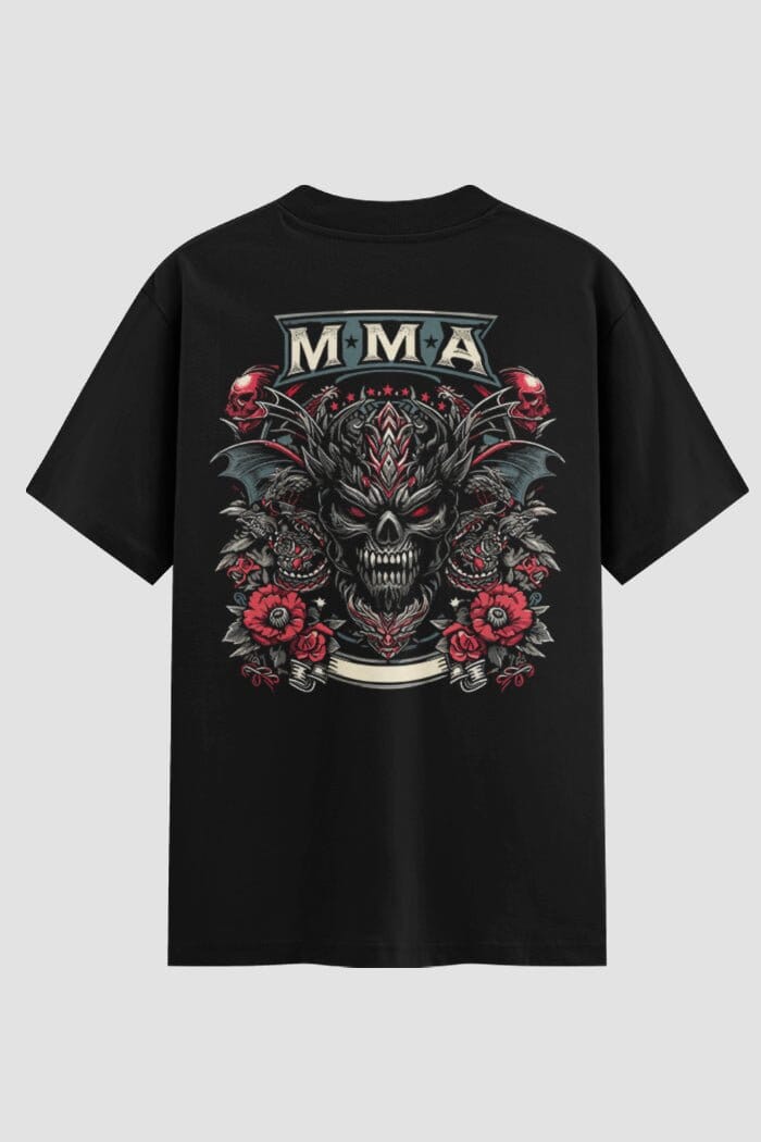 Camiseta Oversized MMA Skull Warrior – Onfight
