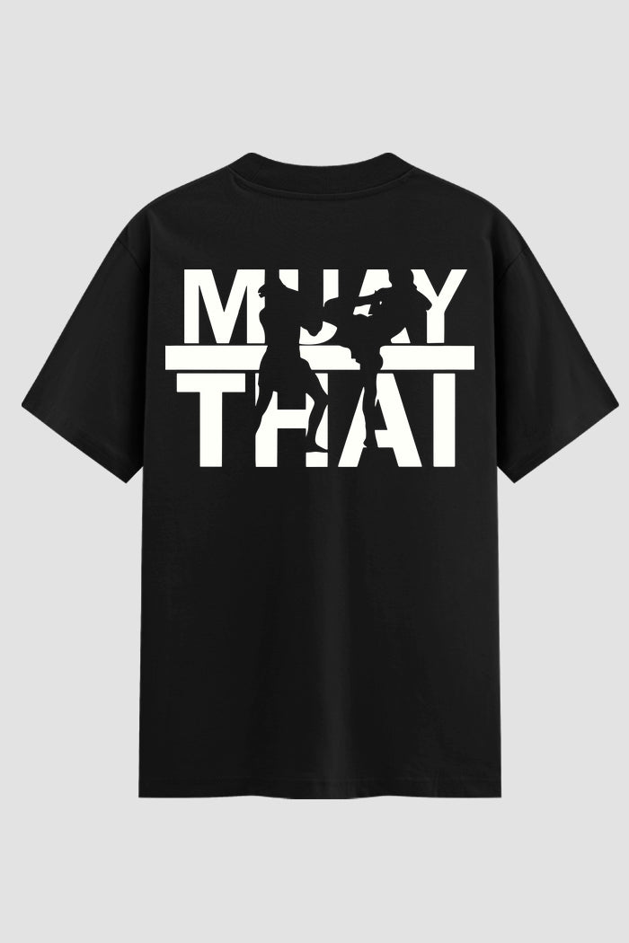 Camiseta Oversized Suedine Muay Thai Block Strike