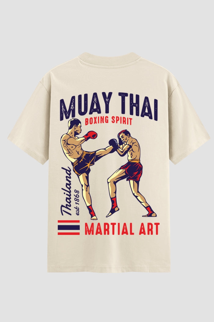 Camiseta Oversized Suedine Muay Thai Boxing Spirit