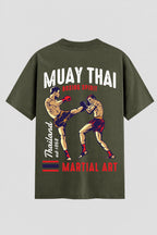 Camiseta Oversized Suedine Muay Thai Boxing Spirit