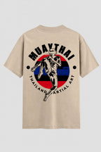 Camiseta Oversized Suedine Muay Thai Flag Kick