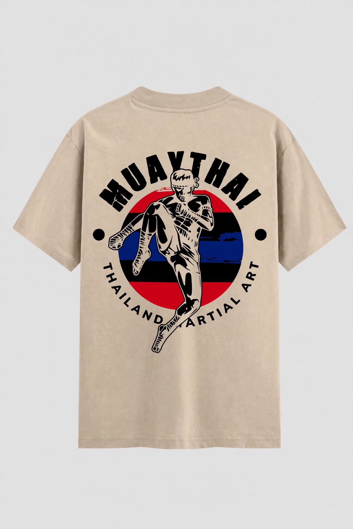 Camiseta Oversized Suedine Muay Thai Flag Kick