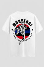 Camiseta Oversized Suedine Muay Thai Flag Kick