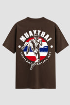 Camiseta Oversized Suedine Muay Thai Flag Kick