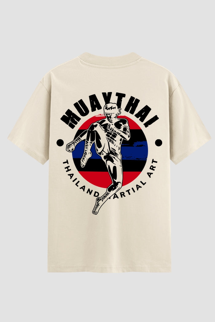 Camiseta Oversized Suedine Muay Thai Flag Kick