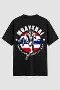 Camiseta Oversized Suedine Muay Thai Flag Kick