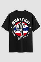 Camiseta Oversized Suedine Muay Thai Flag Kick
