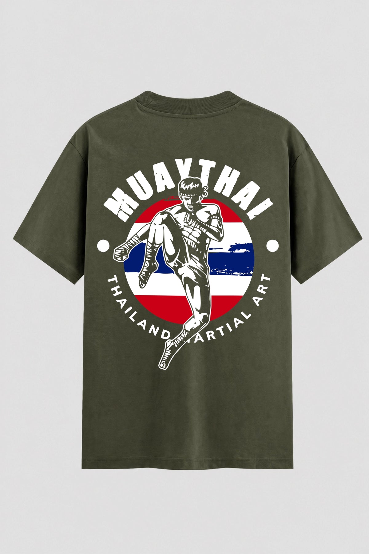 Camiseta Oversized Suedine Muay Thai Flag Kick