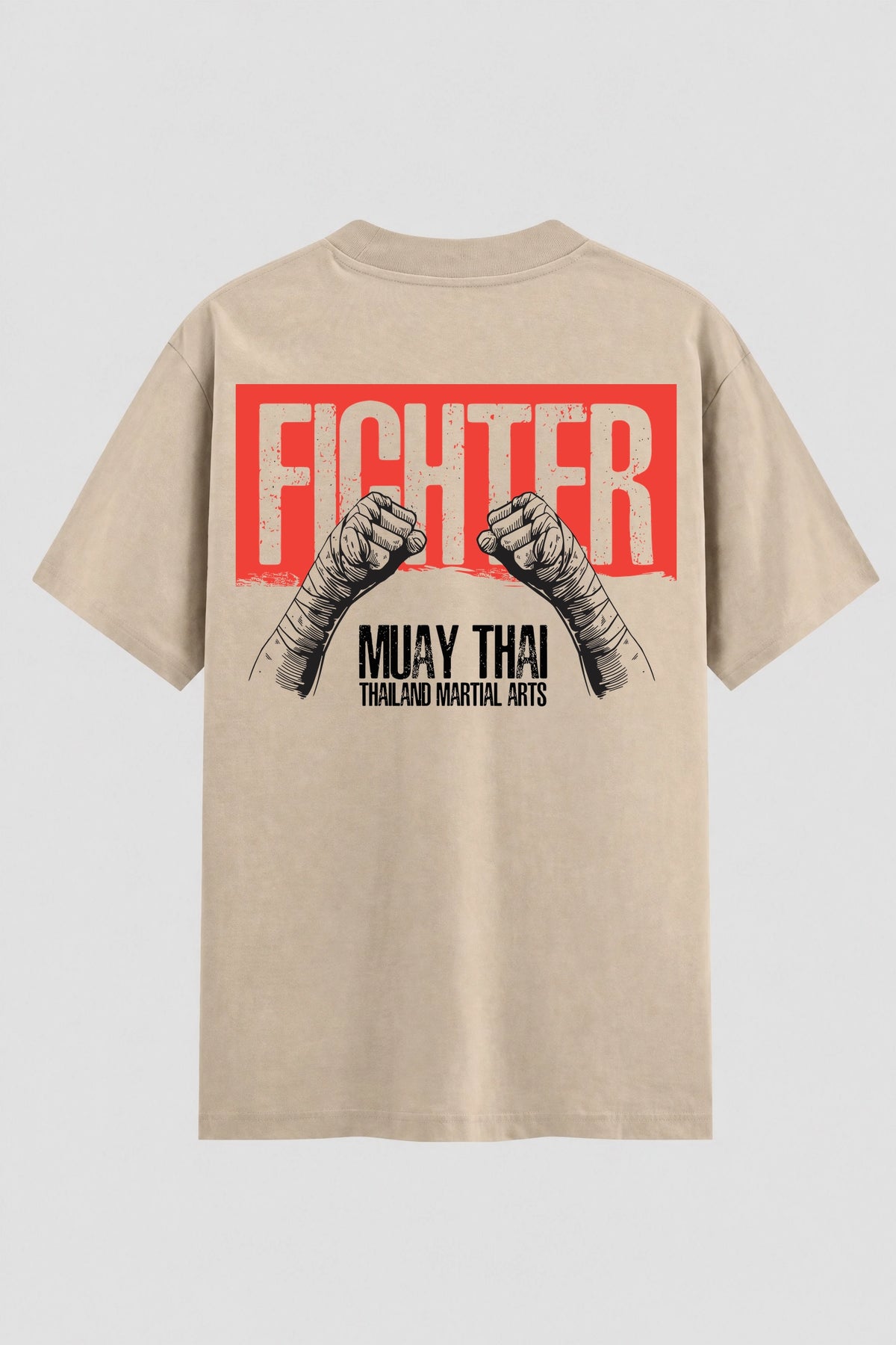 Camiseta Oversized Suedine Muay Thai Hands Wrapped