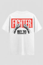 Camiseta Oversized Suedine Muay Thai Hands Wrapped