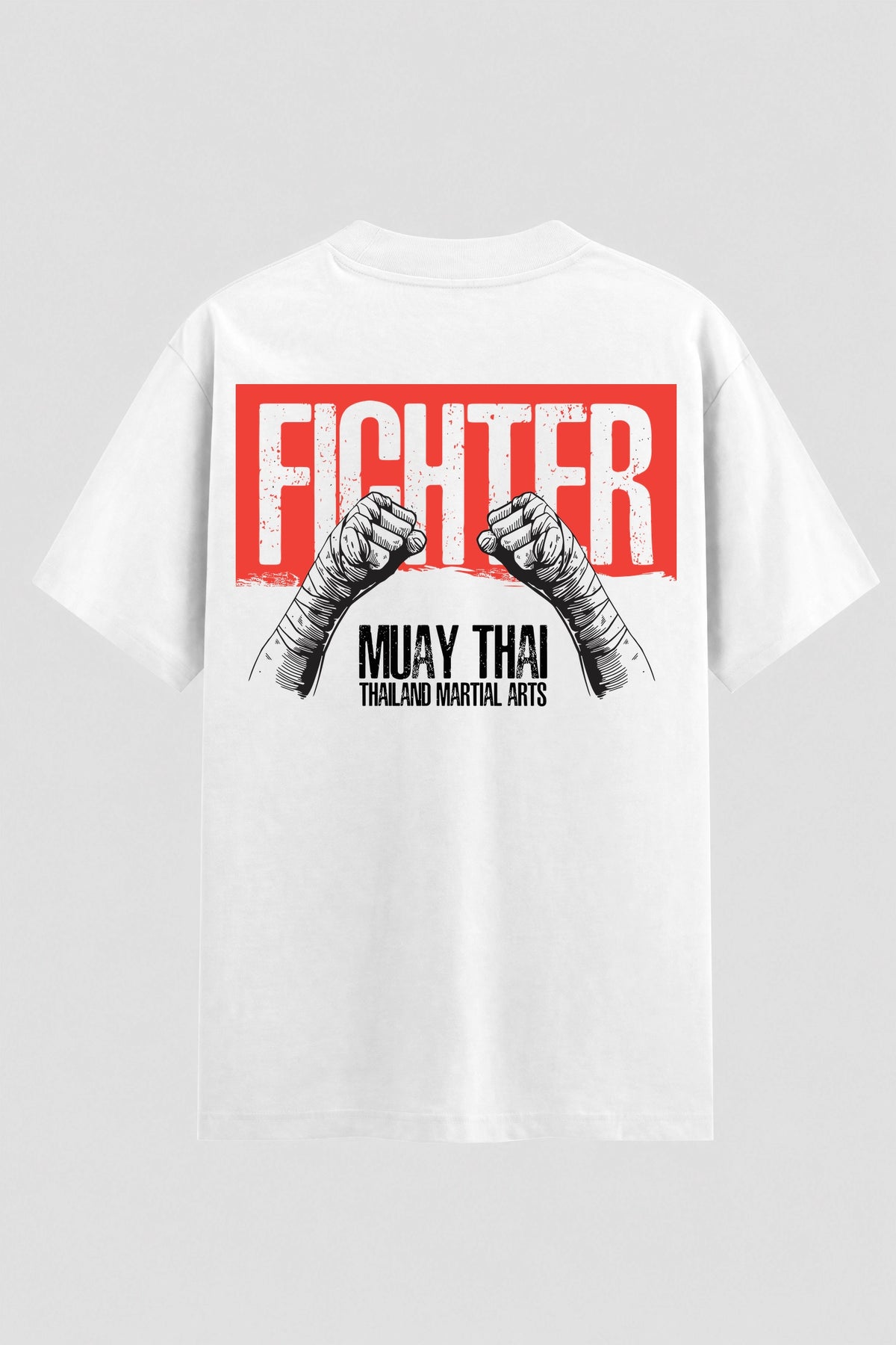 Camiseta Oversized Suedine Muay Thai Hands Wrapped