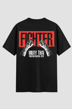 Camiseta Oversized Suedine Muay Thai Hands Wrapped