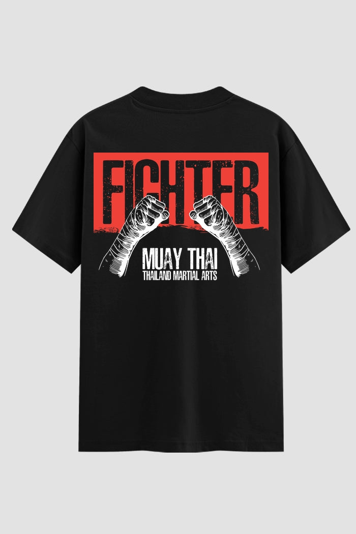 Camiseta Oversized Suedine Muay Thai Hands Wrapped