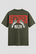 Camiseta Oversized Suedine Muay Thai Hands Wrapped